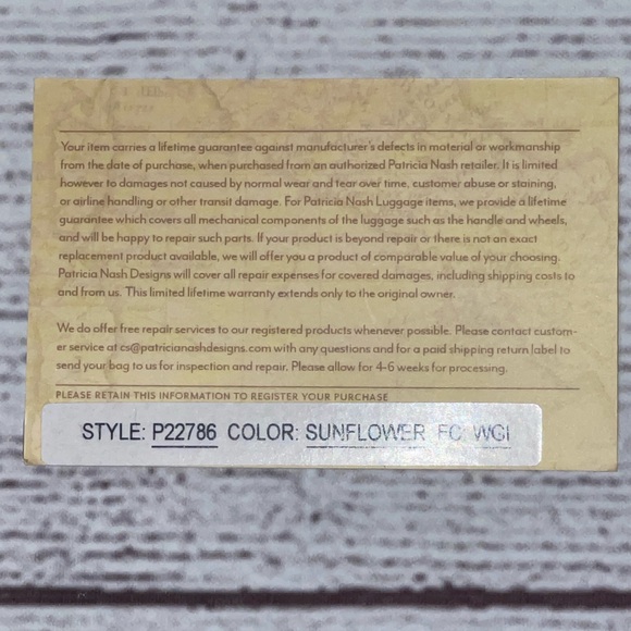 Patricia Nash Leather Crossbody bag Burnished Santillana Sunflower yellow - Picture 12 of 14